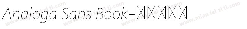 Analoga Sans Book字体转换